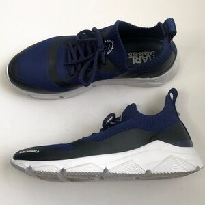 Karl Lagerfeld Blue and White Athletic Shoes